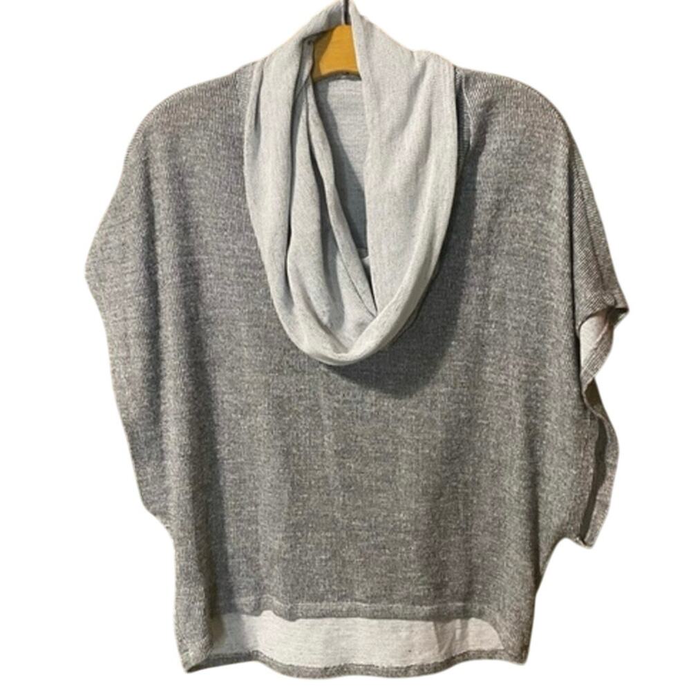 Mickey & Jenny Anthropologie Gray Cowl Neck Sleeveless Sweater made in USA Large